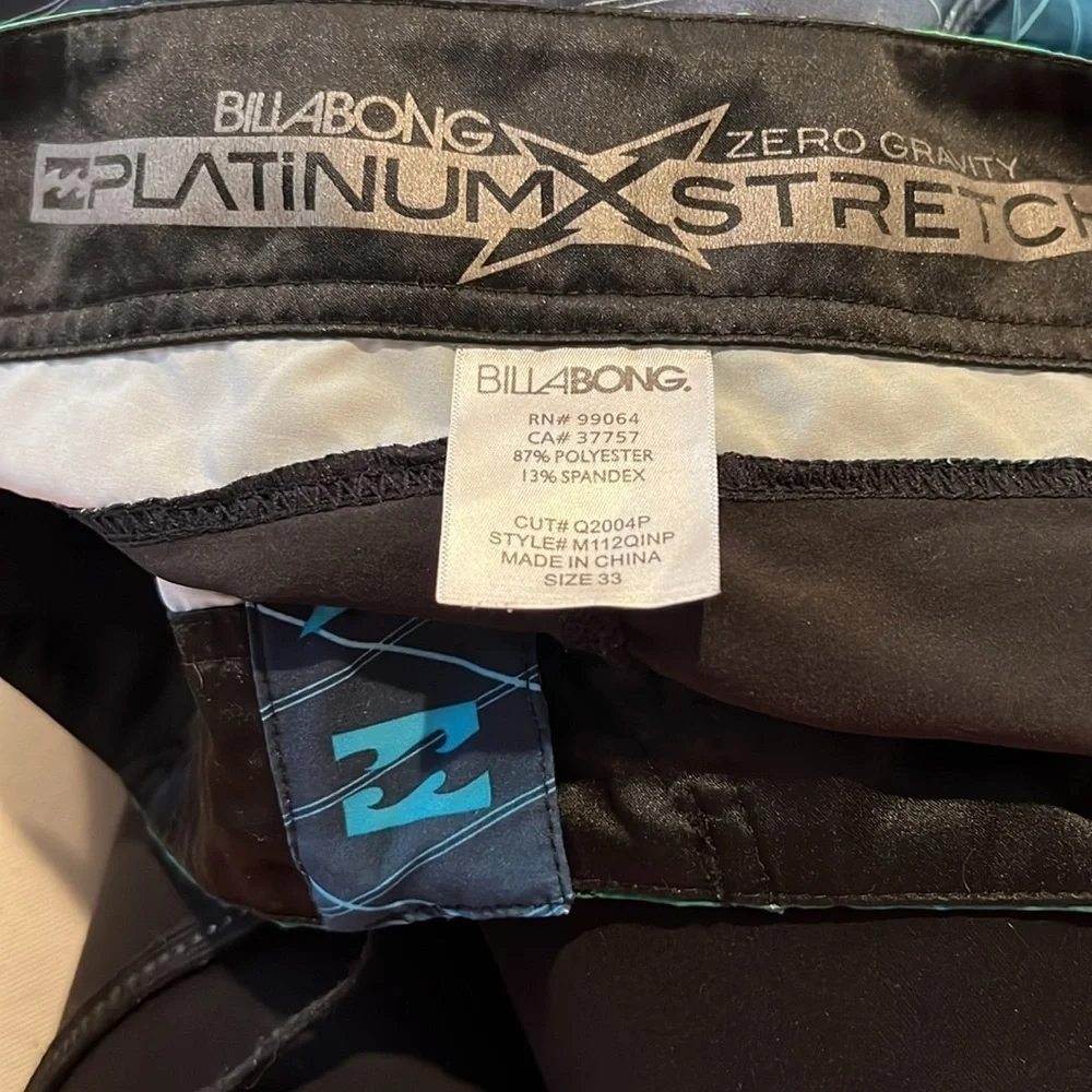 Billabong Men’s Board Shorts Swim Trunks Size 33 Zero Gravity Platinum Stretch